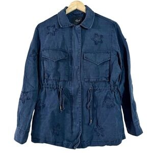 Rails Womens Jacket Indigo Patchwork Stars Lightweight Utility‎ Jacket Size XS